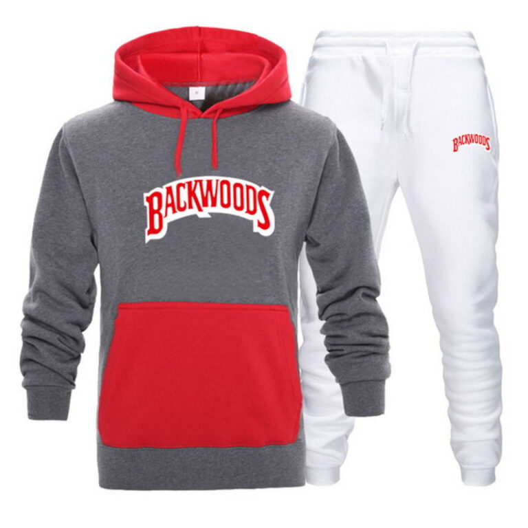 Backwoods Streetwear Hoodie set Tracksuit Men Thermal Sportswear Sets ...