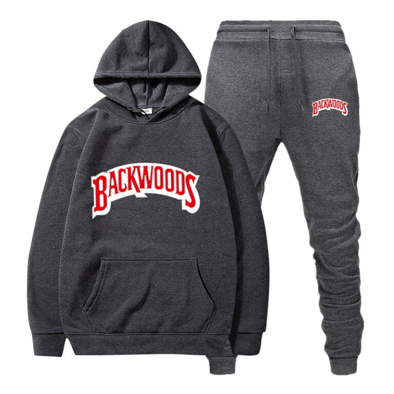 Backwoods Men's Set Fleece Hoodie Pant Sportswear Hooded Track Suits ...